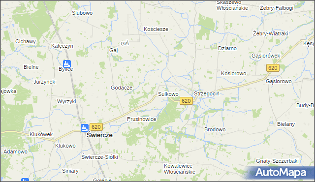 mapa Sulkowo, Sulkowo na mapie Targeo