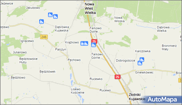 mapa Tarkowo Górne, Tarkowo Górne na mapie Targeo