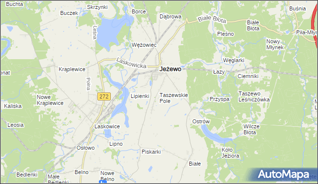 mapa Taszewskie Pole, Taszewskie Pole na mapie Targeo