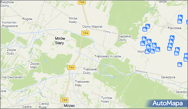 mapa Trębowiec-Krupów, Trębowiec-Krupów na mapie Targeo