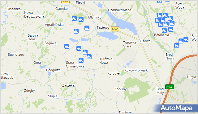 mapa Turówka Nowa, Turówka Nowa na mapie Targeo