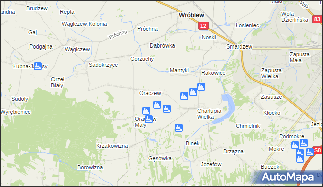 mapa Tworkowizna Oraczewska, Tworkowizna Oraczewska na mapie Targeo