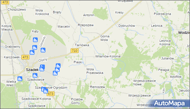 mapa Wilamów-Kolonia, Wilamów-Kolonia na mapie Targeo