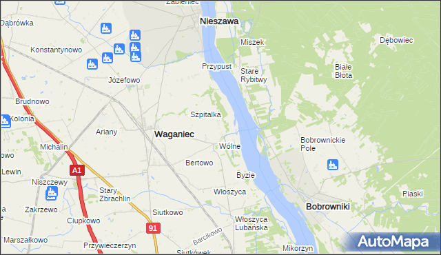 mapa Wójtówka gmina Waganiec, Wójtówka gmina Waganiec na mapie Targeo
