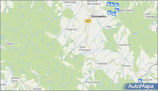 mapa Wola Piotrowa, Wola Piotrowa na mapie Targeo