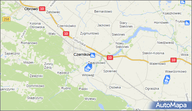 mapa Wygoda gmina Czernikowo, Wygoda gmina Czernikowo na mapie Targeo