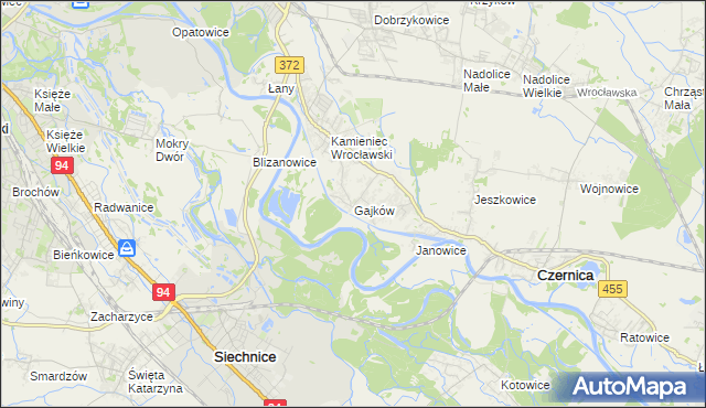mapa Gajków, Gajków na mapie Targeo