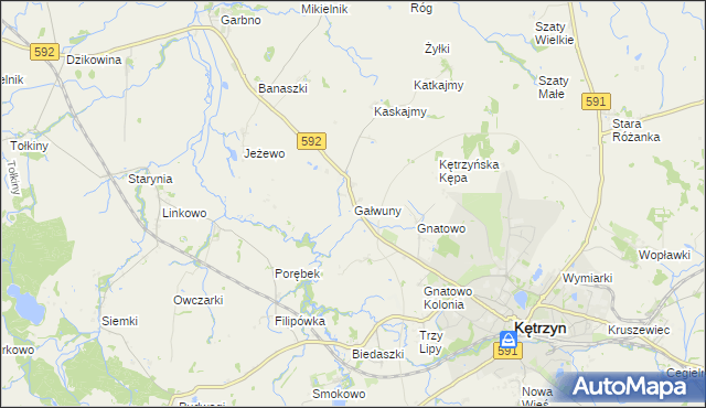 mapa Gałwuny, Gałwuny na mapie Targeo