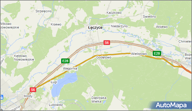 mapa Godętowo, Godętowo na mapie Targeo