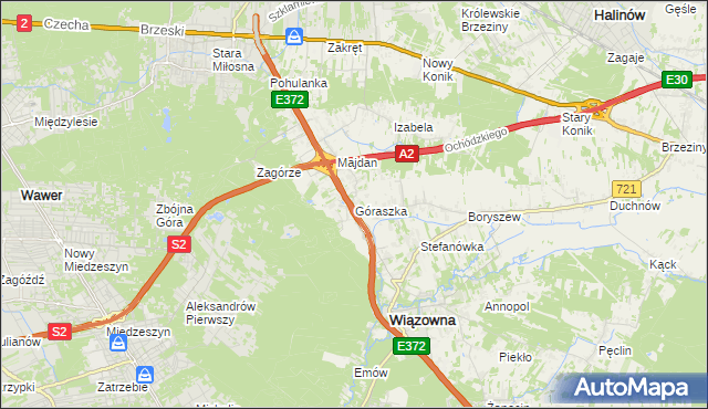 mapa Góraszka, Góraszka na mapie Targeo