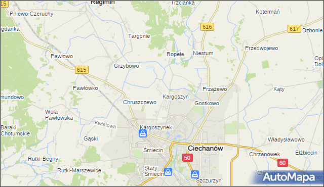mapa Kargoszyn, Kargoszyn na mapie Targeo
