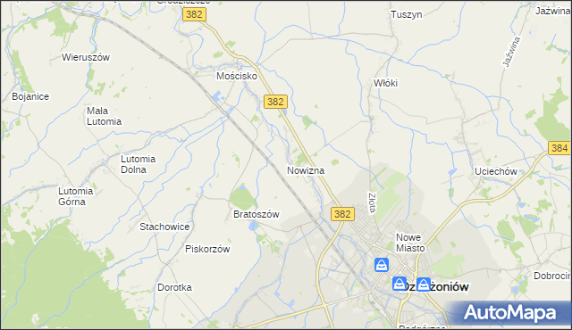 mapa Nowizna gmina Dzierżoniów, Nowizna gmina Dzierżoniów na mapie Targeo