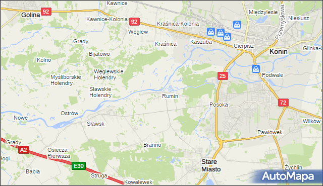 mapa Rumin, Rumin na mapie Targeo