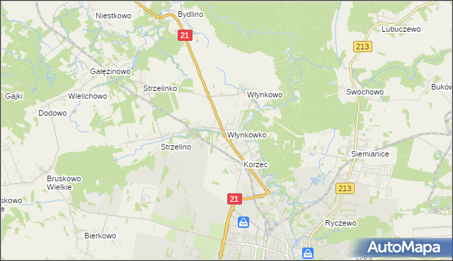 mapa Włynkówko, Włynkówko na mapie Targeo