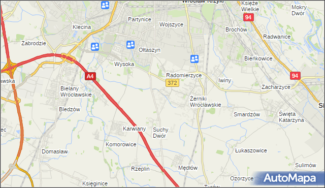mapa Biestrzyków, Biestrzyków na mapie Targeo
