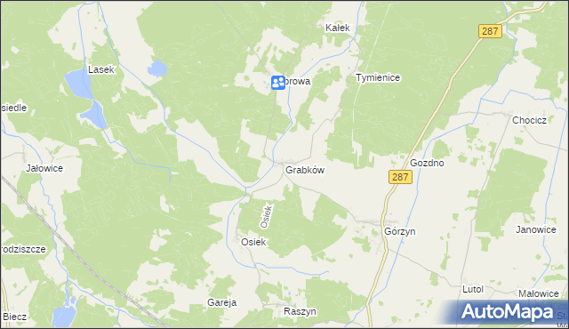 mapa Grabków gmina Lubsko, Grabków gmina Lubsko na mapie Targeo