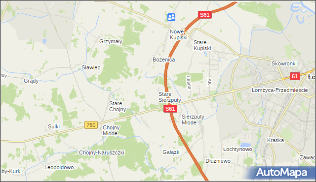 mapa Stare Sierzputy, Stare Sierzputy na mapie Targeo