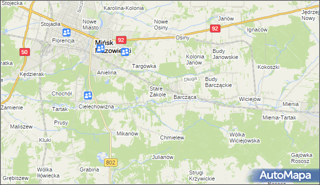 mapa Zakole-Wiktorowo, Zakole-Wiktorowo na mapie Targeo