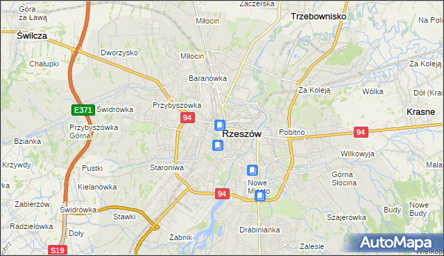 mapa Rzeszów, Rzeszów na mapie Targeo