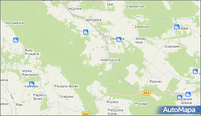 mapa Adamczycha, Adamczycha na mapie Targeo