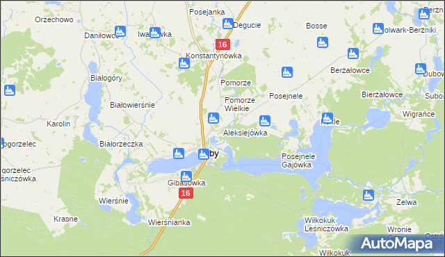 mapa Aleksiejówka, Aleksiejówka na mapie Targeo