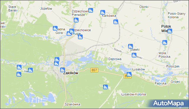 mapa Antoniówka gmina Zaklików, Antoniówka gmina Zaklików na mapie Targeo