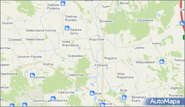 mapa Astachowice, Astachowice na mapie Targeo