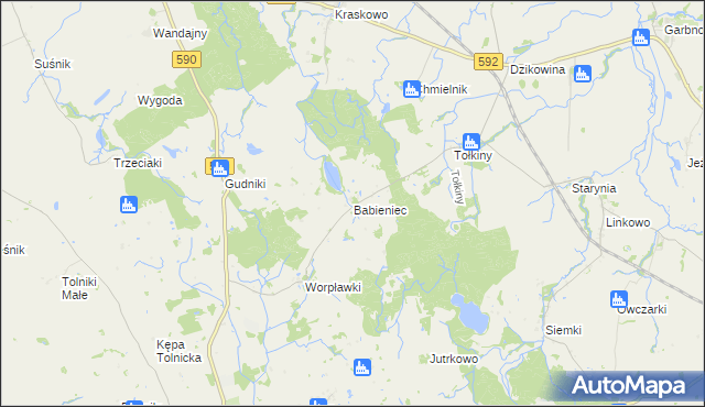 mapa Babieniec, Babieniec na mapie Targeo