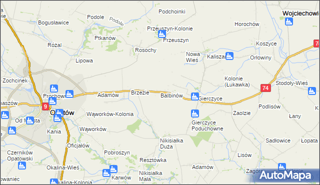 mapa Balbinów, Balbinów na mapie Targeo