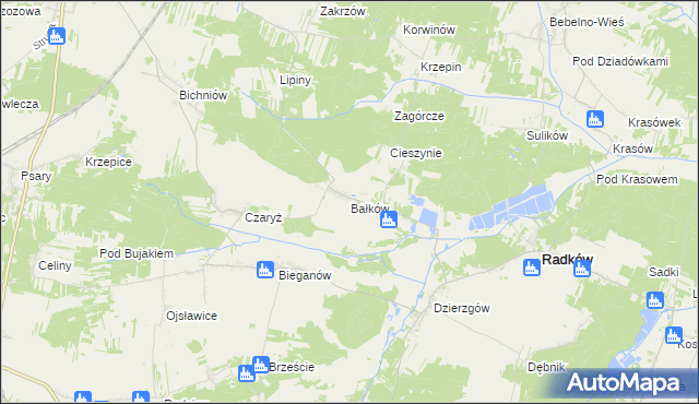 mapa Bałków, Bałków na mapie Targeo