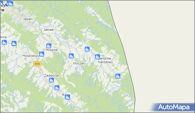 mapa Bandrów Narodowy, Bandrów Narodowy na mapie Targeo