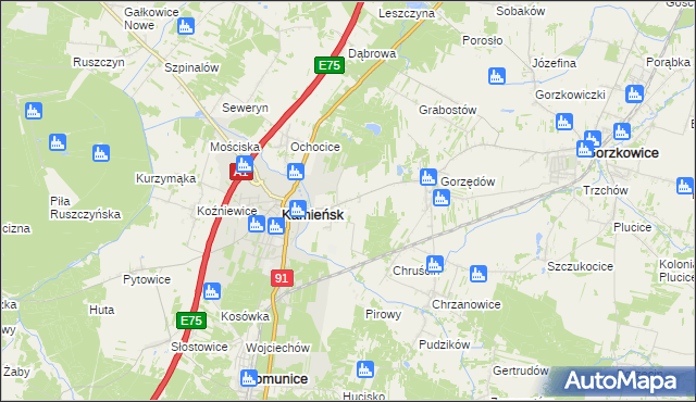 mapa Barczkowice, Barczkowice na mapie Targeo