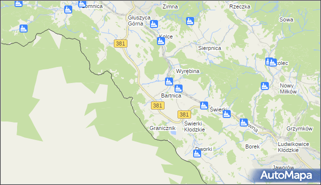 mapa Bartnica, Bartnica na mapie Targeo