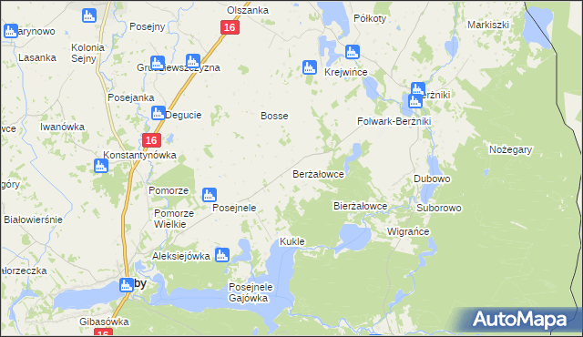 mapa Berżałowce, Berżałowce na mapie Targeo