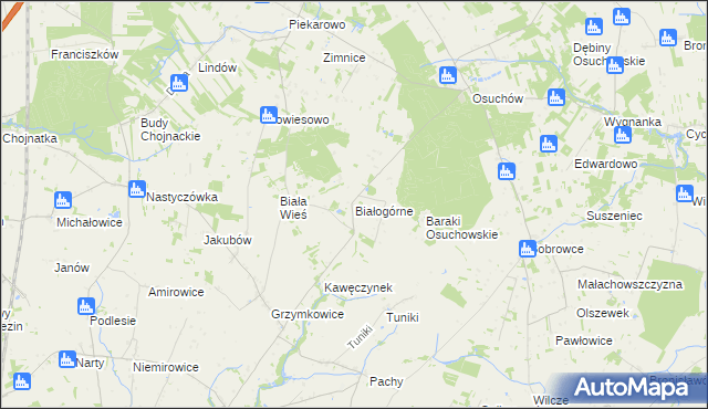 mapa Białogórne, Białogórne na mapie Targeo