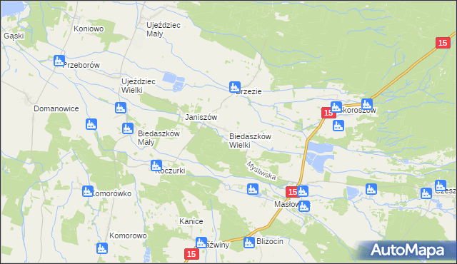 mapa Biedaszków Wielki, Biedaszków Wielki na mapie Targeo