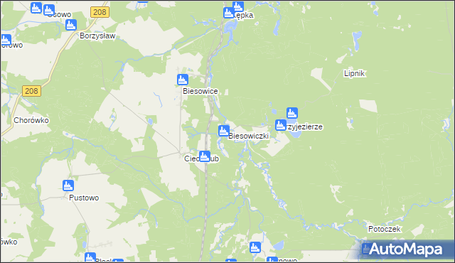 mapa Biesowiczki, Biesowiczki na mapie Targeo