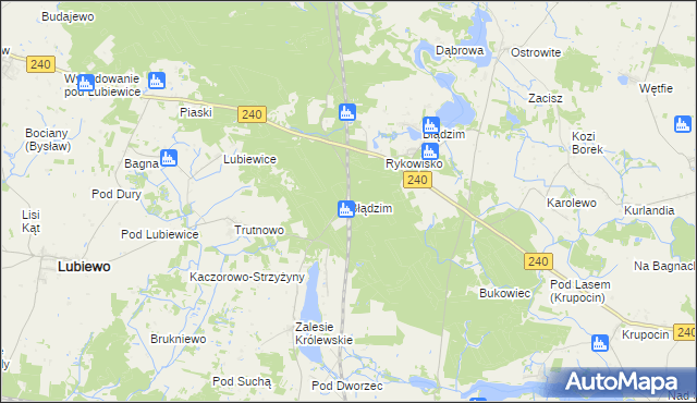 mapa Błądzim gmina Cekcyn, Błądzim gmina Cekcyn na mapie Targeo