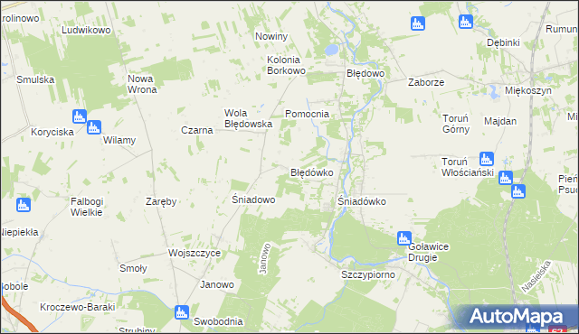 mapa Błędówko, Błędówko na mapie Targeo