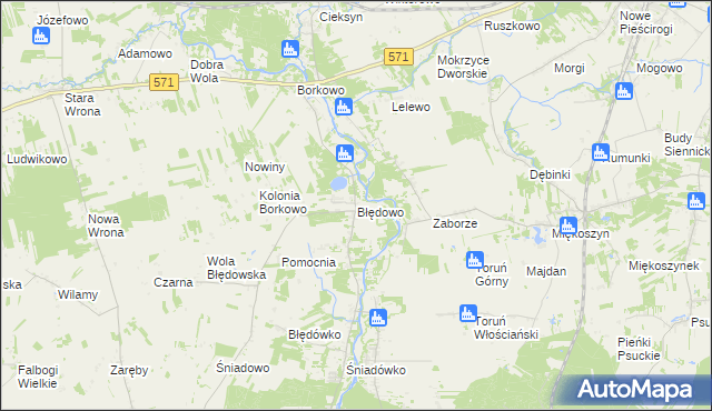 mapa Błędowo gmina Pomiechówek, Błędowo gmina Pomiechówek na mapie Targeo