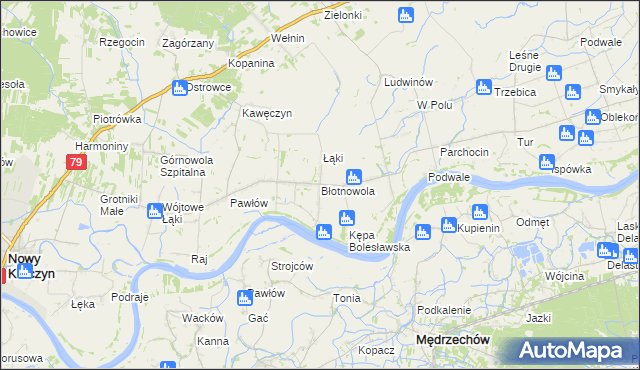 mapa Błotnowola, Błotnowola na mapie Targeo