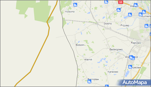 mapa Bobolin gmina Kołbaskowo, Bobolin gmina Kołbaskowo na mapie Targeo