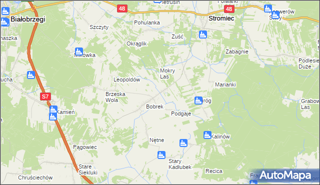 mapa Bobrek-Kolonia, Bobrek-Kolonia na mapie Targeo