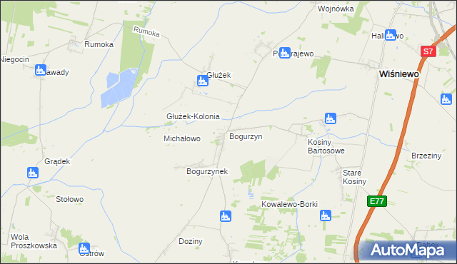 mapa Bogurzyn, Bogurzyn na mapie Targeo