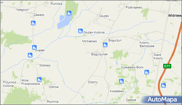 mapa Bogurzynek, Bogurzynek na mapie Targeo