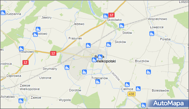 mapa Borek Wielkopolski, Borek Wielkopolski na mapie Targeo