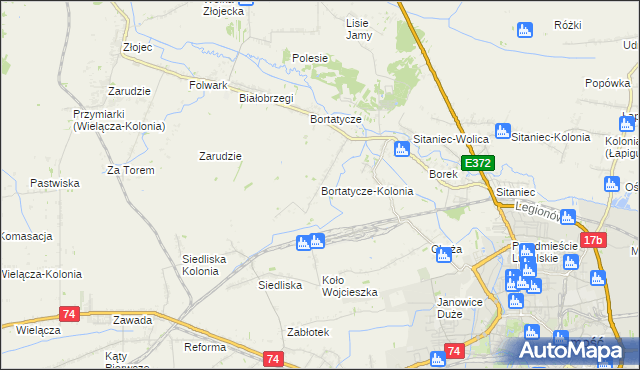 mapa Bortatycze-Kolonia, Bortatycze-Kolonia na mapie Targeo