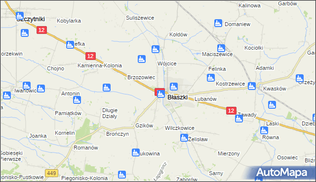 mapa Borysławice, Borysławice na mapie Targeo