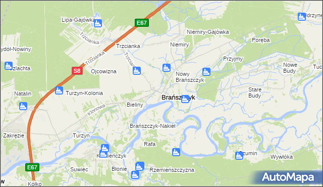 mapa Brańszczyk, Brańszczyk na mapie Targeo