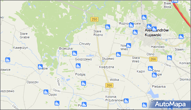 mapa Broniszewo gmina Aleksandrów Kujawski, Broniszewo gmina Aleksandrów Kujawski na mapie Targeo